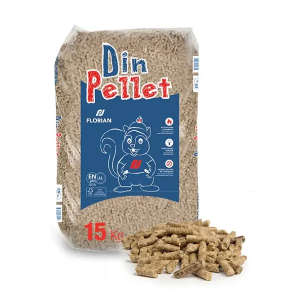 Bancale Din Pellet - Legno naturale misto faggio - 72 sacchi da 15kg